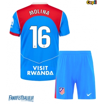 Atletico Madrid Nahuel Molina #16 Echipament de Fotbal Replică 2025-26 Copii Treilea (+ Șorturi)